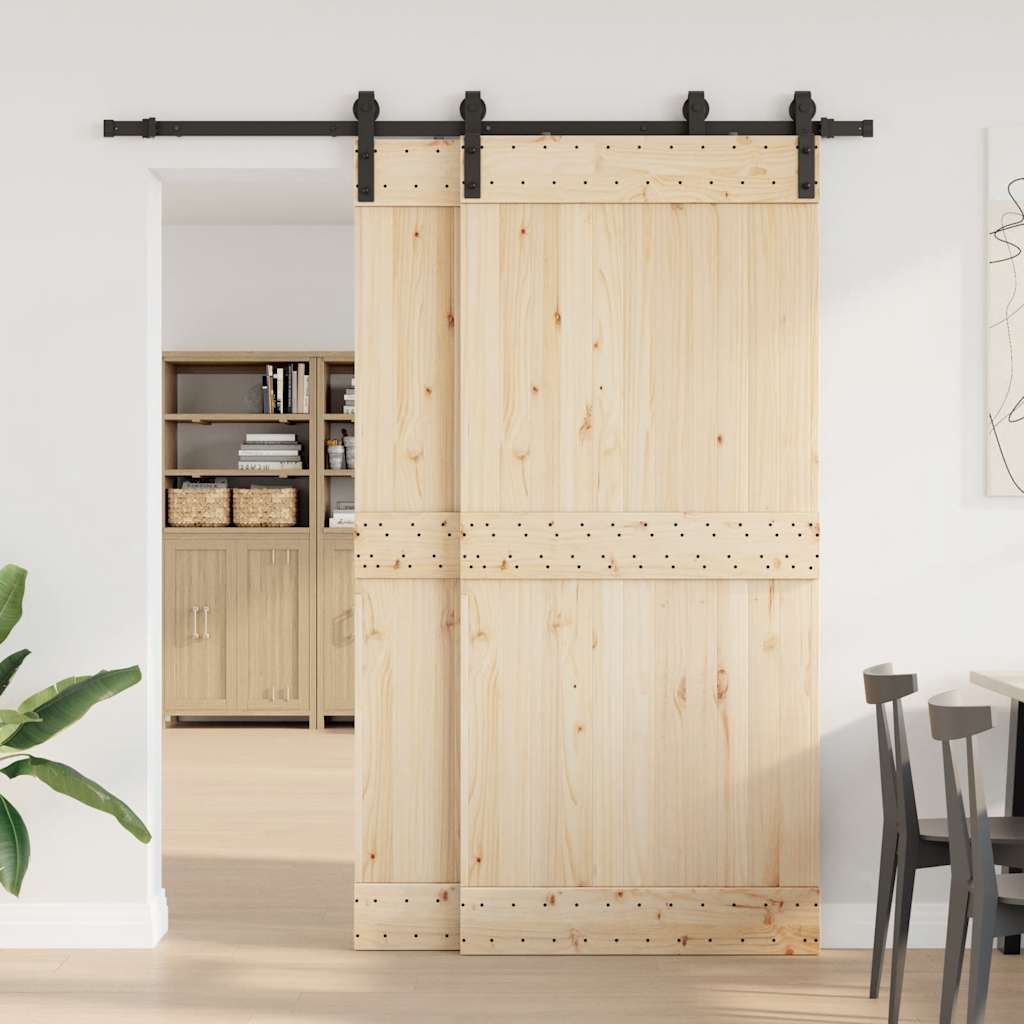 Set Feronerie Pentru Uși Glisante, Negru, , Oțel
