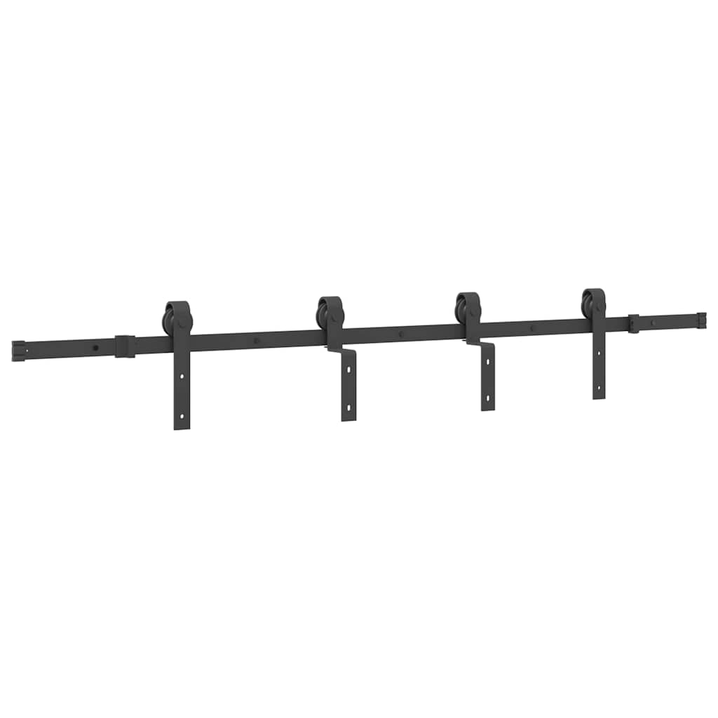 Set Feronerie Pentru Uși Glisante, Negru, , Oțel