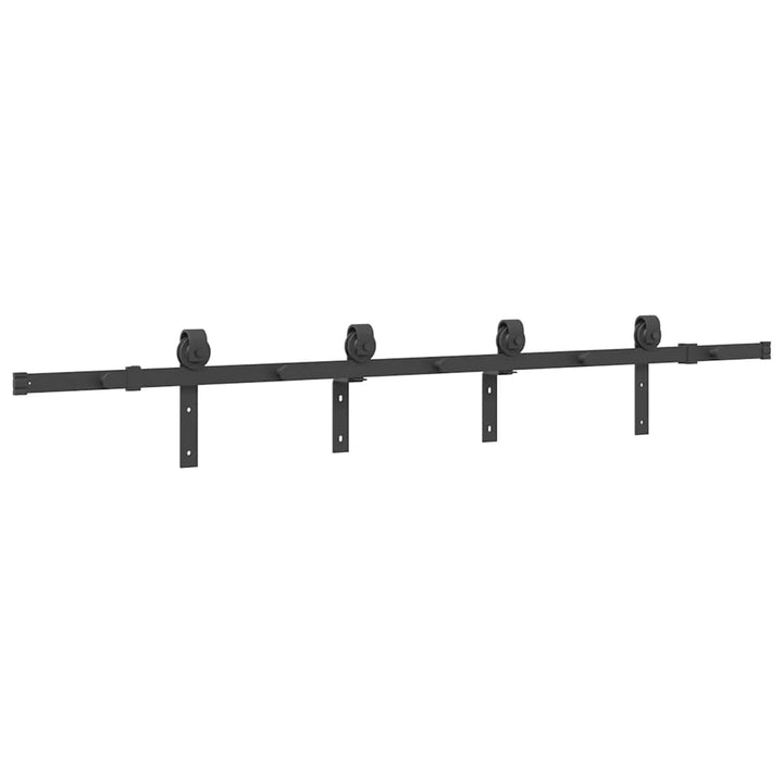 Set Feronerie Pentru Uși Glisante, Negru, , Oțel