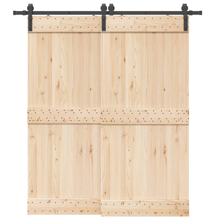 Set Feronerie Pentru Uși Glisante, Negru, , Oțel