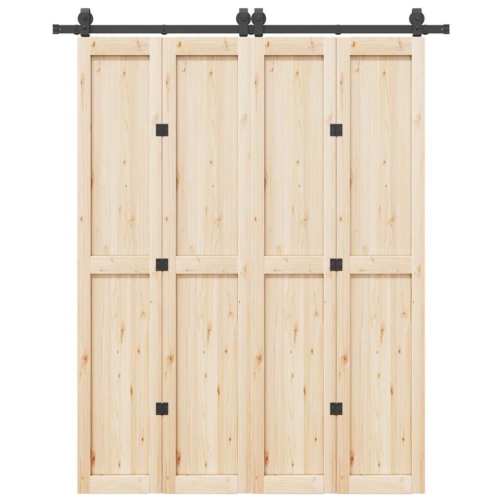 Set Feronerie Pentru Uși Glisante, Negru, , Oțel