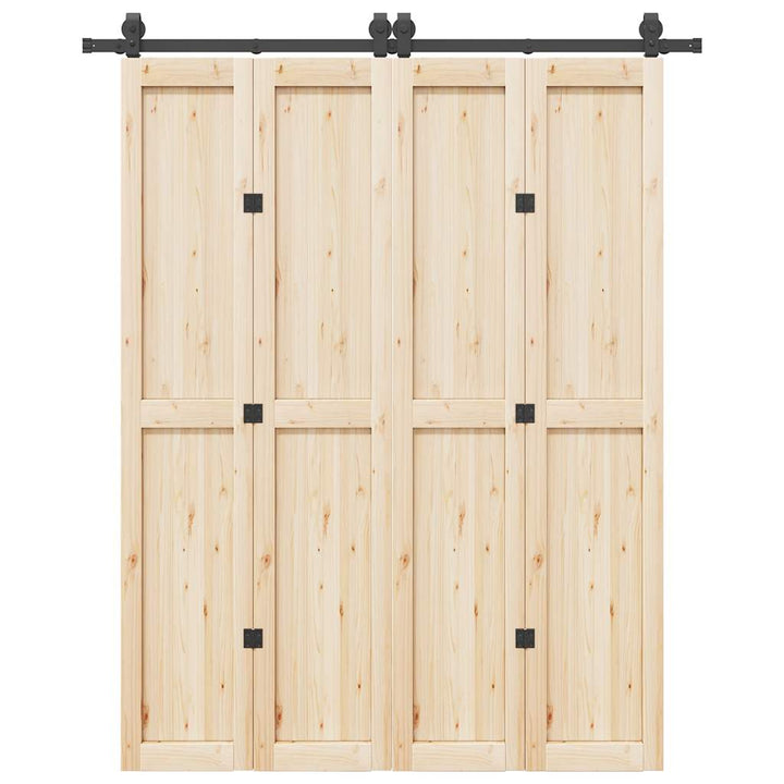 Set Feronerie Pentru Uși Glisante, Negru, , Oțel