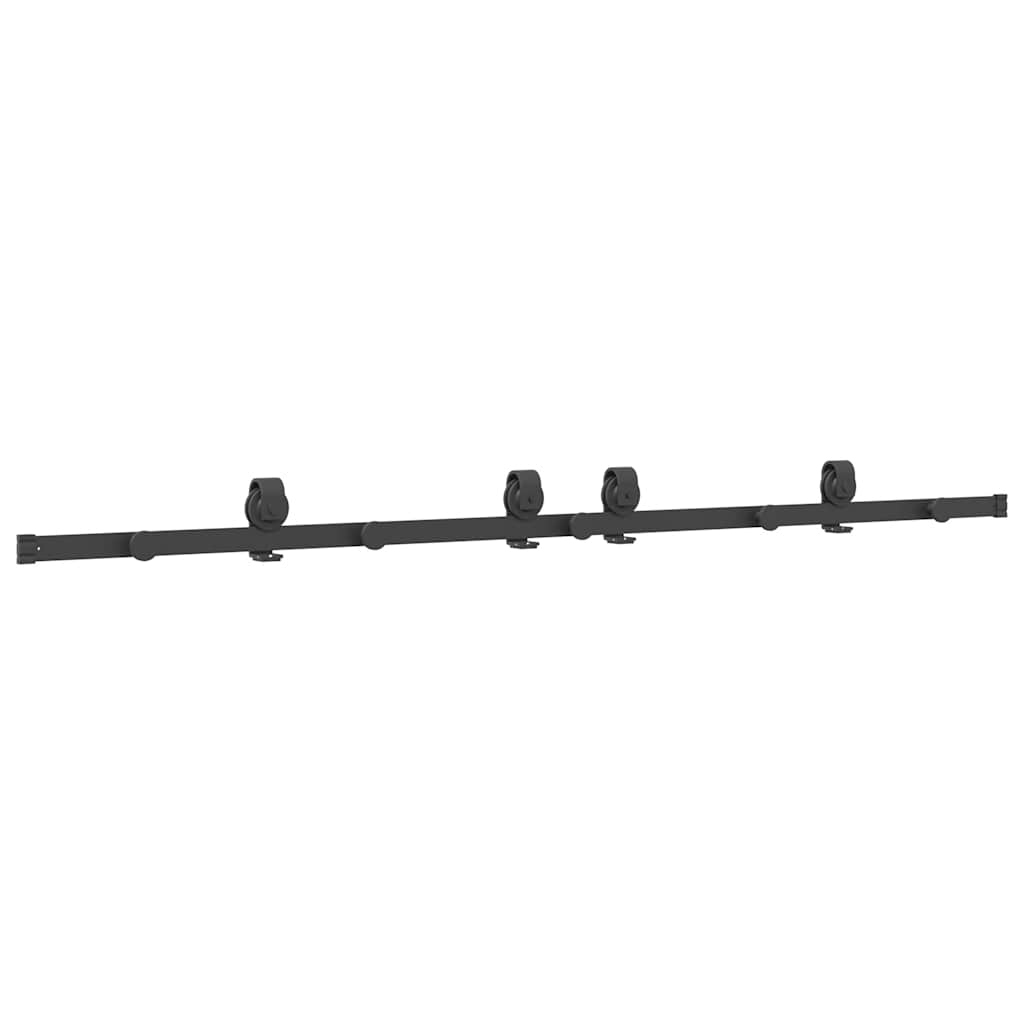Set Feronerie Pentru Uși Glisante, Negru, , Oțel