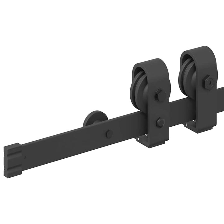 Set Feronerie Pentru Uși Glisante, Negru, , Oțel