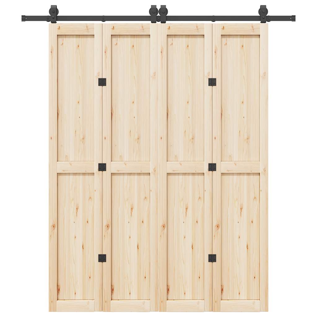 Set Feronerie Pentru Uși Glisante, Negru, , Oțel