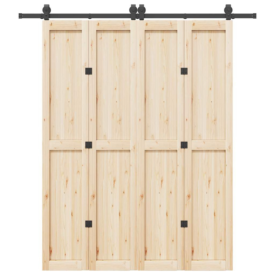 Set Feronerie Pentru Uși Glisante, Negru, , Oțel