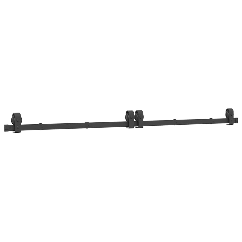 Set Feronerie Pentru Uși Glisante, Negru, , Oțel