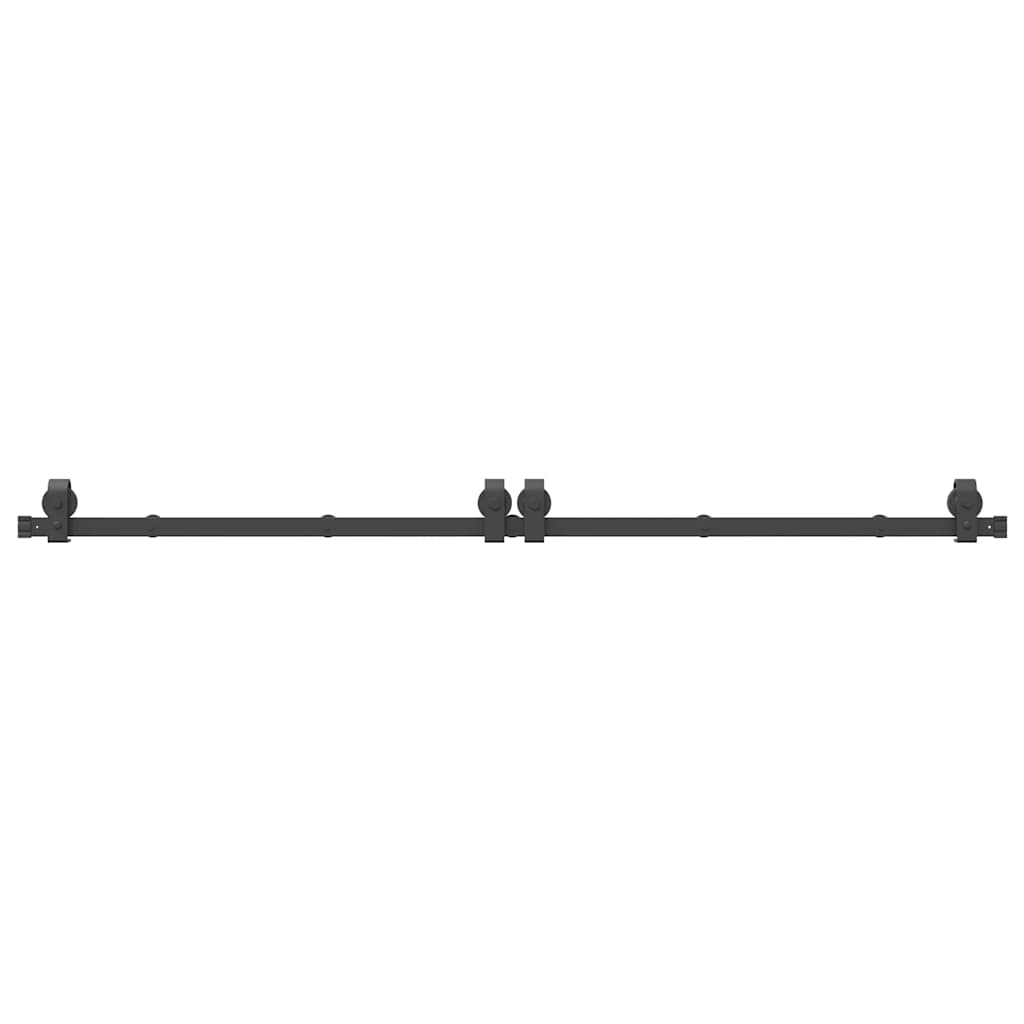 Set Feronerie Pentru Uși Glisante, Negru, , Oțel