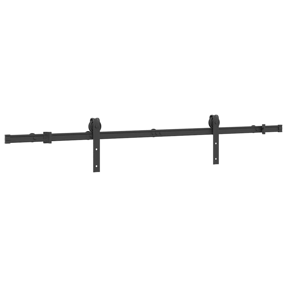 Set Feronerie Pentru Ușă Glisantă, Negru, , Oțel