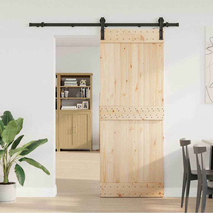 Set Feronerie Pentru Ușă Glisantă, Negru, , Oțel
