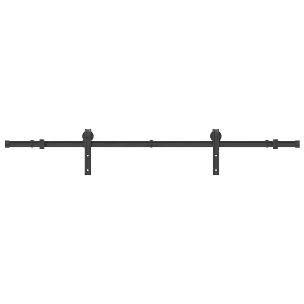 Set Feronerie Pentru Ușă Glisantă, Negru, , Oțel