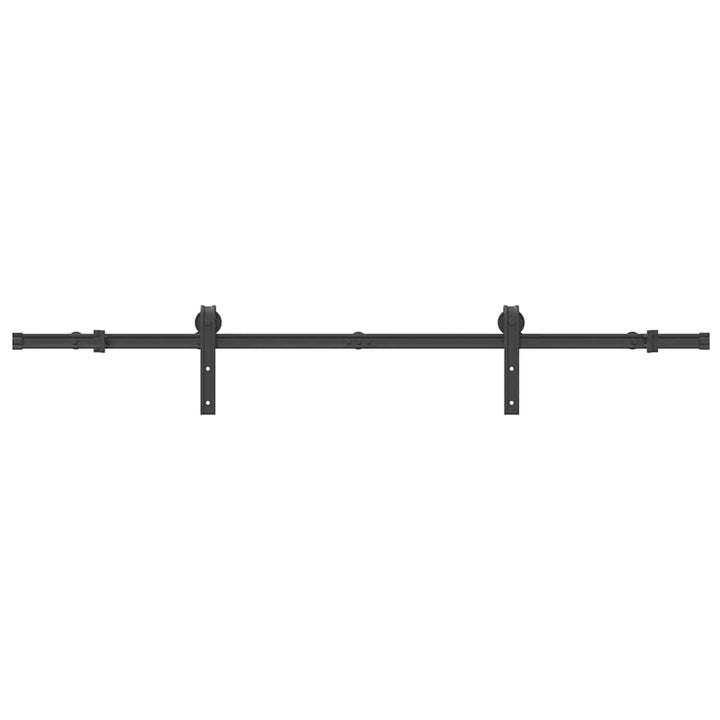 Set Feronerie Pentru Ușă Glisantă, Negru, , Oțel
