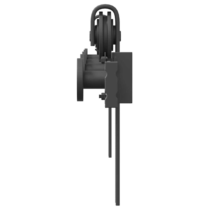 Set Feronerie Pentru Ușă Glisantă, Negru, , Oțel