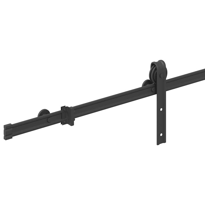 Set Feronerie Pentru Ușă Glisantă, Negru, , Oțel