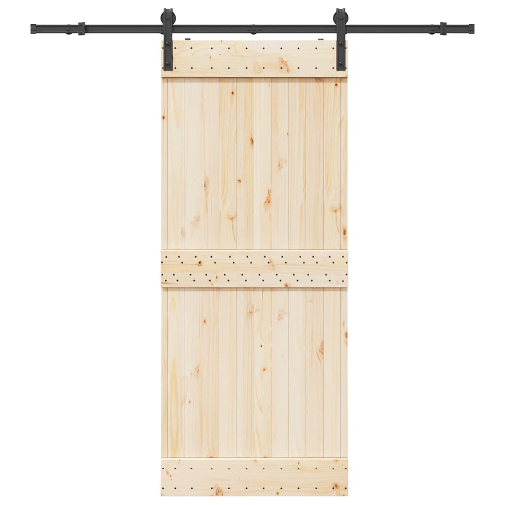 Set Feronerie Pentru Ușă Glisantă, Negru, , Oțel