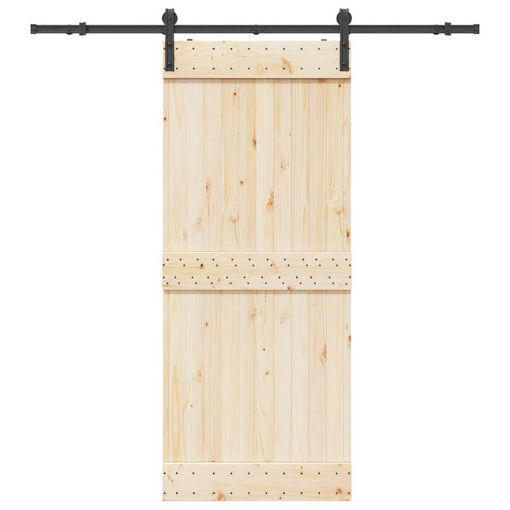 Set Feronerie Pentru Ușă Glisantă, Negru, , Oțel