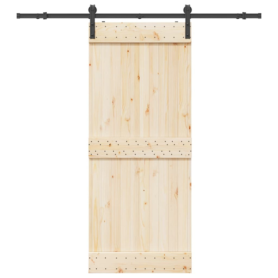 Set Feronerie Pentru Ușă Glisantă, Negru, , Oțel