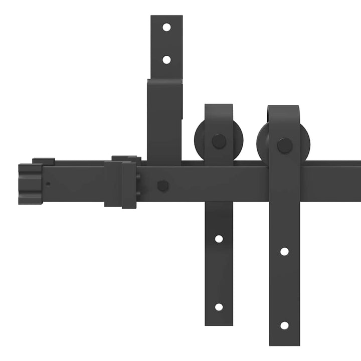 Set Feronerie Pentru Uși Glisante, Negru, 305 Cm, Oțel