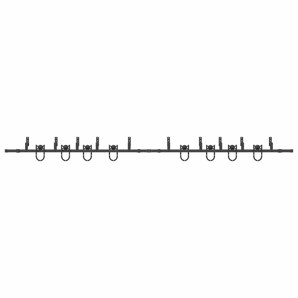 Set Feronerie Pentru Uși Glisante, Negru, 400 Cm, Oțel