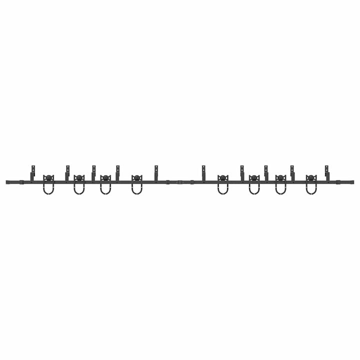 Set Feronerie Pentru Uși Glisante, Negru, 400 Cm, Oțel