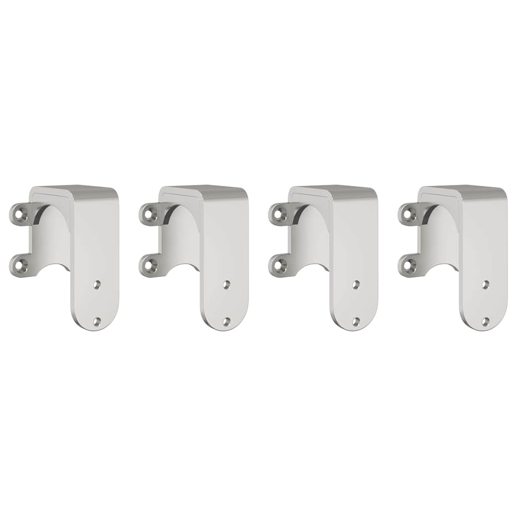 Set Piese Pentru Ușă Glisantă, Argintiu, 200 Cm Oțel Inoxidabil