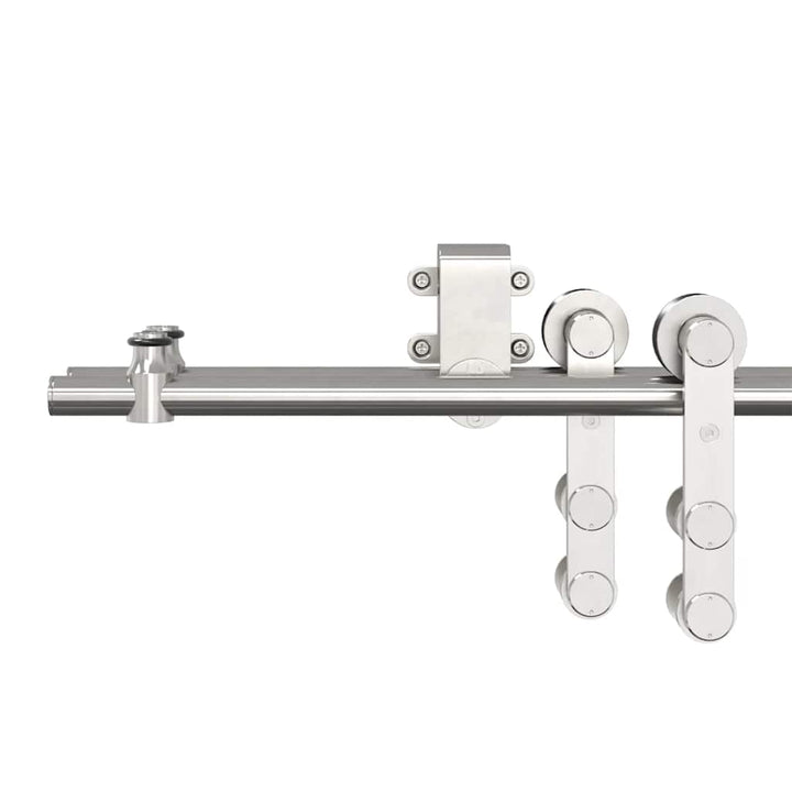 Set Piese Pentru Ușă Glisantă, Argintiu, 400 Cm Oțel Inoxidabil