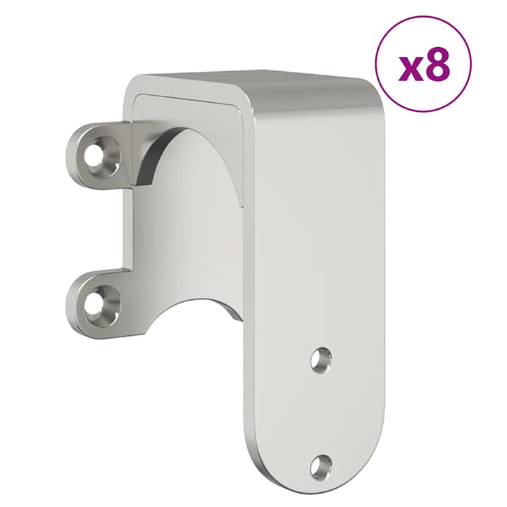 Set Piese Pentru Ușă Glisantă, Argintiu, 400 Cm Oțel Inoxidabil