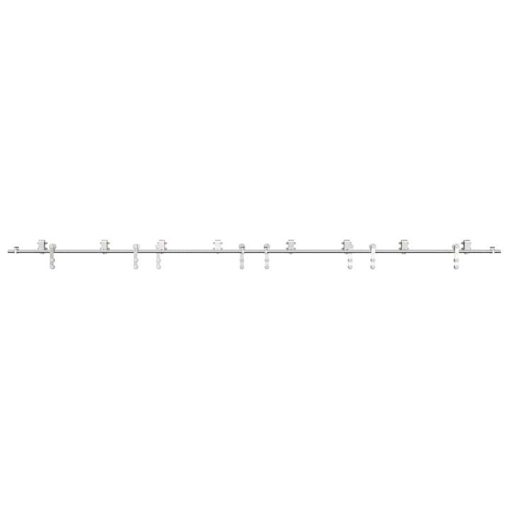 Set Piese Pentru Ușă Glisantă, Argintiu, 400 Cm Oțel Inoxidabil