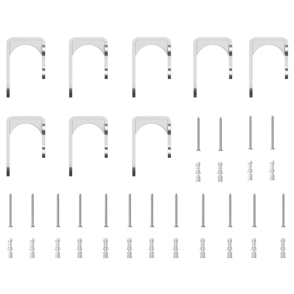 Set Piese Pentru Ușă Glisantă, Argintiu, 400 Cm Oțel Inoxidabil