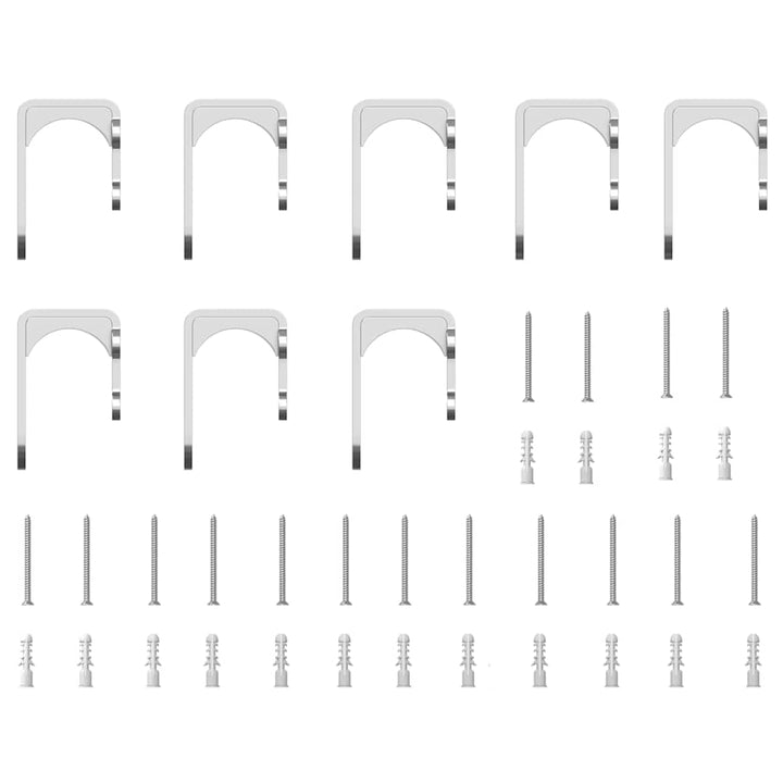 Set Piese Pentru Ușă Glisantă, Argintiu, 400 Cm Oțel Inoxidabil