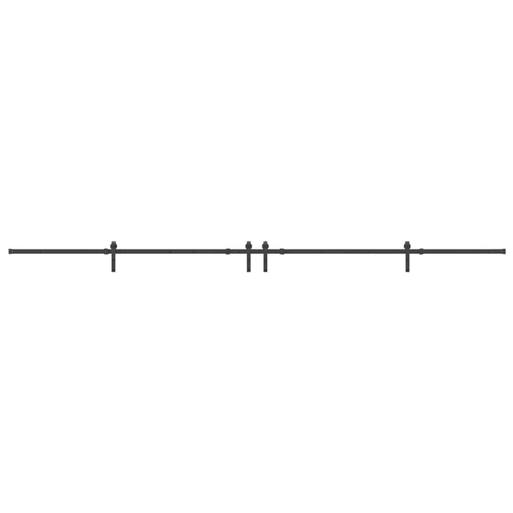 Set Feronerie Pentru Uși Glisante, Negru, 427 Cm, Oțel