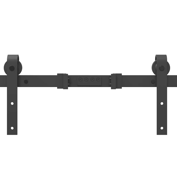 Set Feronerie Pentru Uși Glisante, Negru, 427 Cm, Oțel
