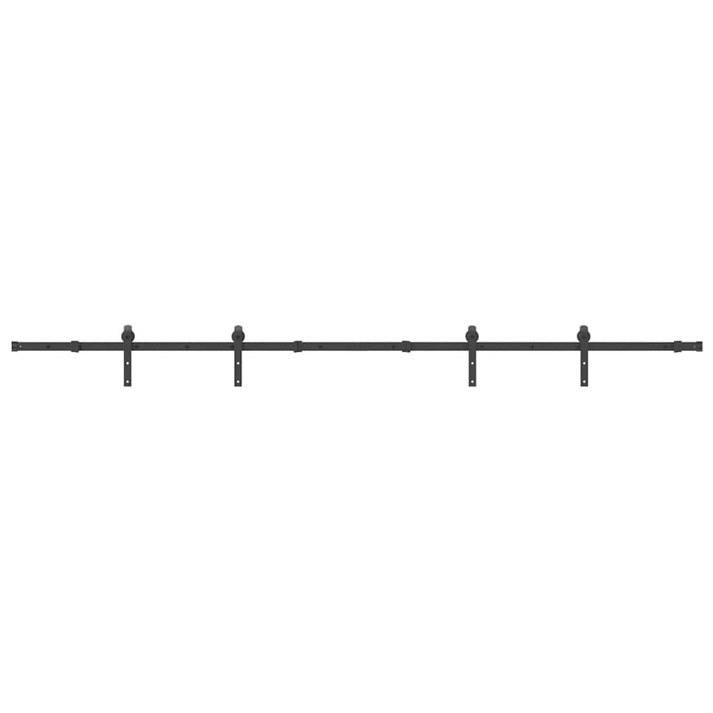 Set Feronerie Pentru Uși Glisante, Negru, 305 Cm, Oțel