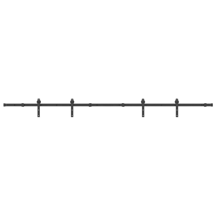 Set Feronerie Pentru Uși Glisante, Negru, 305 Cm, Oțel