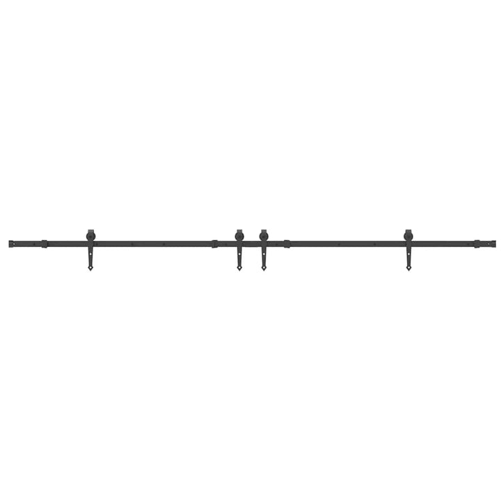 Set Feronerie Pentru Uși Glisante, Negru, 305 Cm, Oțel