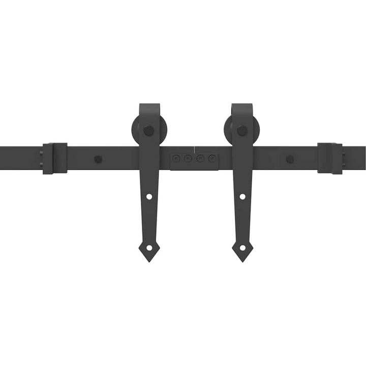 Set Feronerie Pentru Uși Glisante, Negru, 305 Cm, Oțel