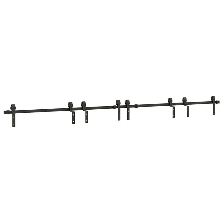Set Feronerie Pentru Uși Glisante, Negru, 366 Cm, Oțel