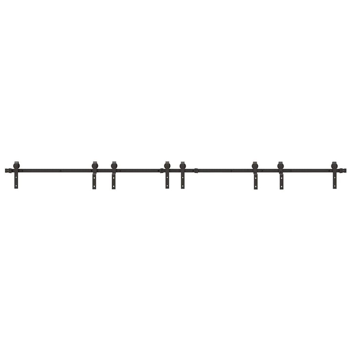Set Feronerie Pentru Uși Glisante, Negru, 366 Cm, Oțel
