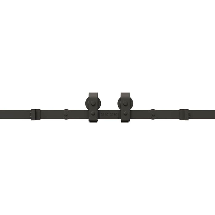 Set Feronerie Pentru Uși Glisante, Negru, 366 Cm, Oțel