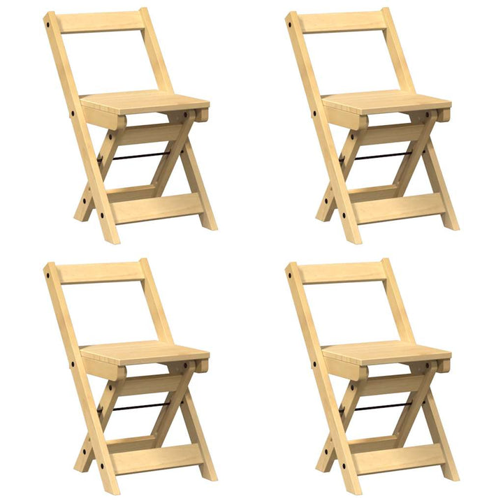 Set Mobilier Tip Fluture Corona, Pliabil 5 Piese Maro Lemn Pin