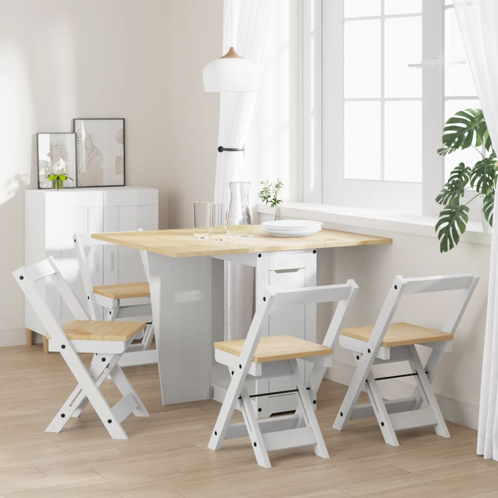 Set Mobilier Tip Fluture Corona, Pliabil 5 Piese Lemn Pin