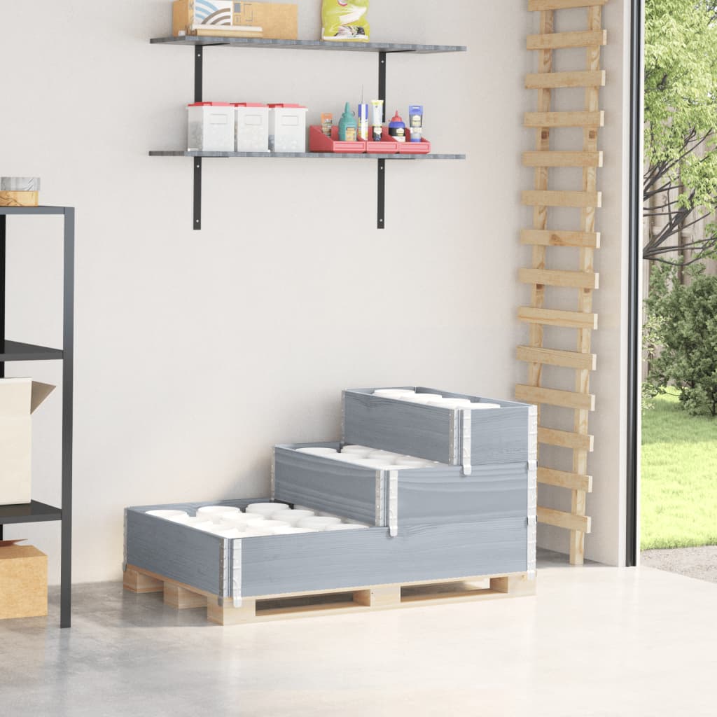 Strat Înălțat Cu 3 Niveluri, , 120X80 Cm, Lemn Masiv Pin