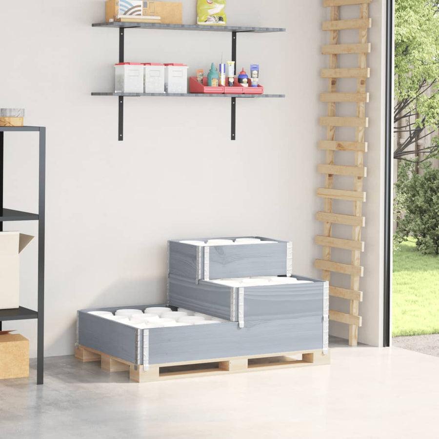 Strat Înălțat Cu 3 Niveluri, , 120X80 Cm, Lemn Masiv Pin