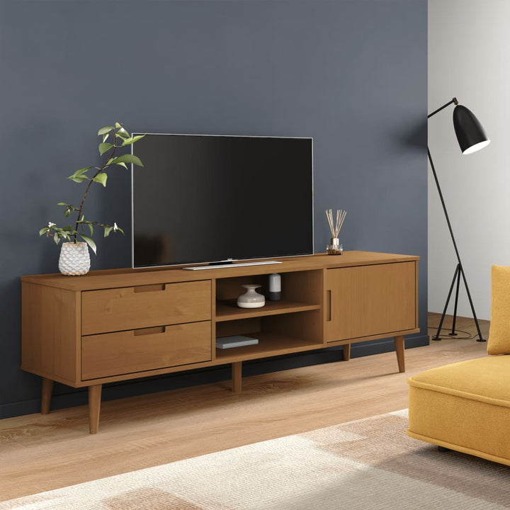 Dulap Tv „Molde” , 158X40X49 Cm, Lemn Masiv De Pin