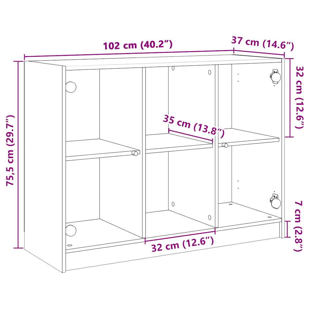 Dulap, , 102X37X75,5 Cm, Lemn Prelucrat