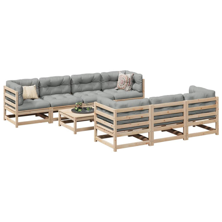 Set Canapea De Grădină, 8 Piese, Lemn De Pin Tratat