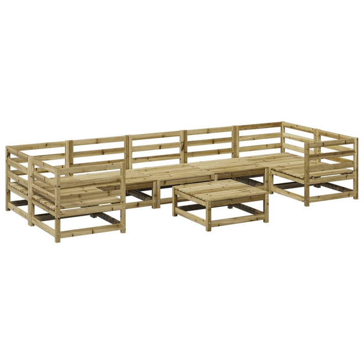 Set Canapea De Grădină, 8 Piese, Lemn De Pin Tratat
