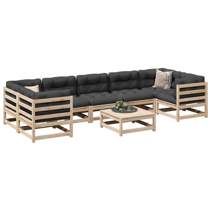 Set Canapea De Grădină, 8 Piese, Lemn De Pin Tratat