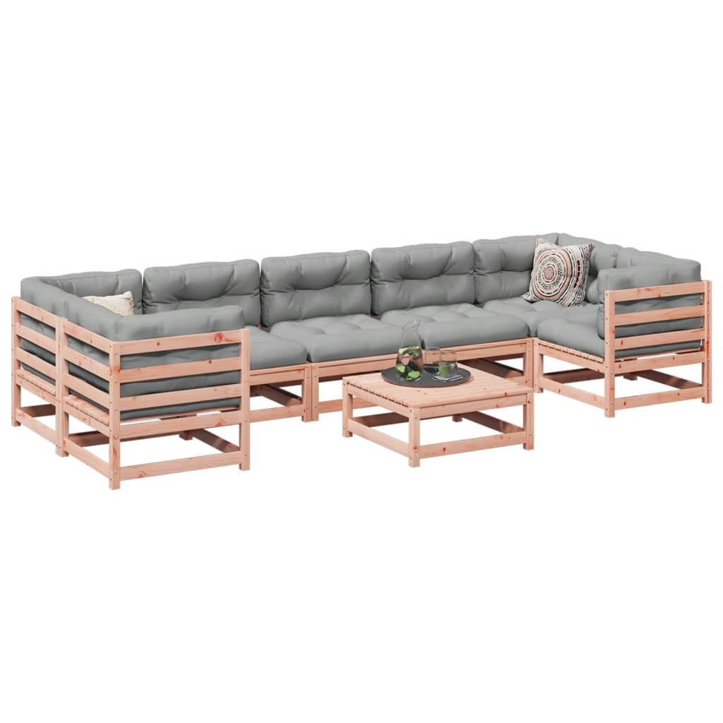 Set Canapea De Grădină, 8 Piese, Lemn De Pin Tratat