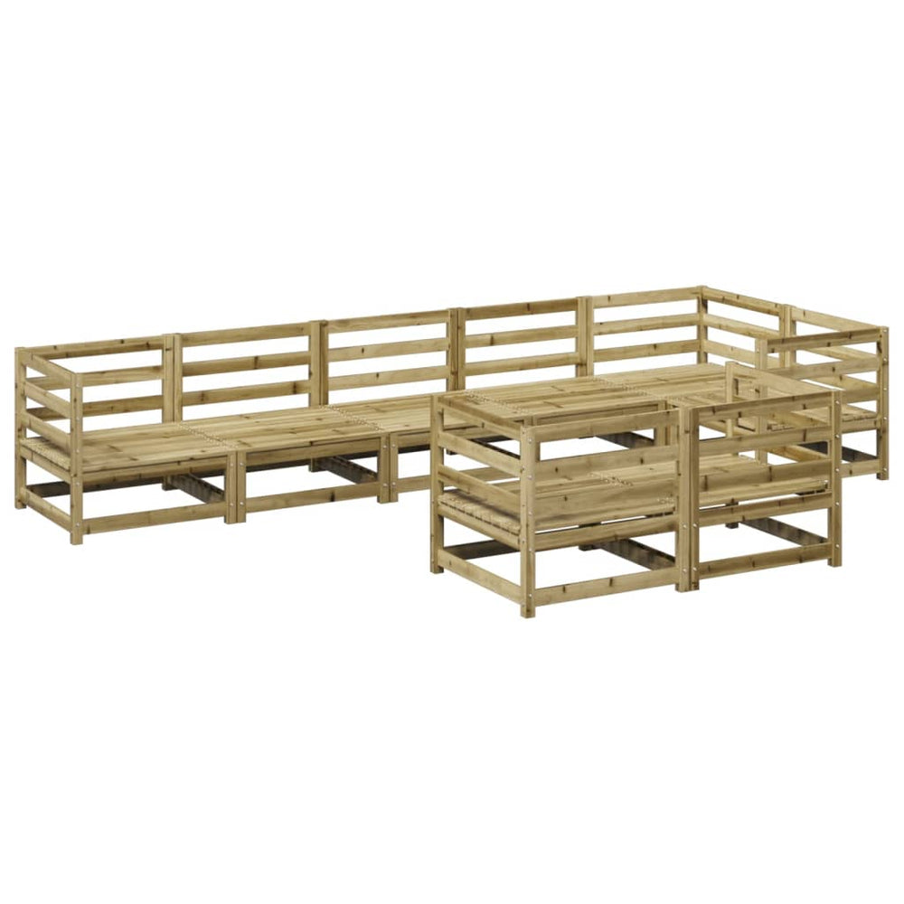 Set Canapea De Grădină, 8 Piese, Lemn De Pin Tratat